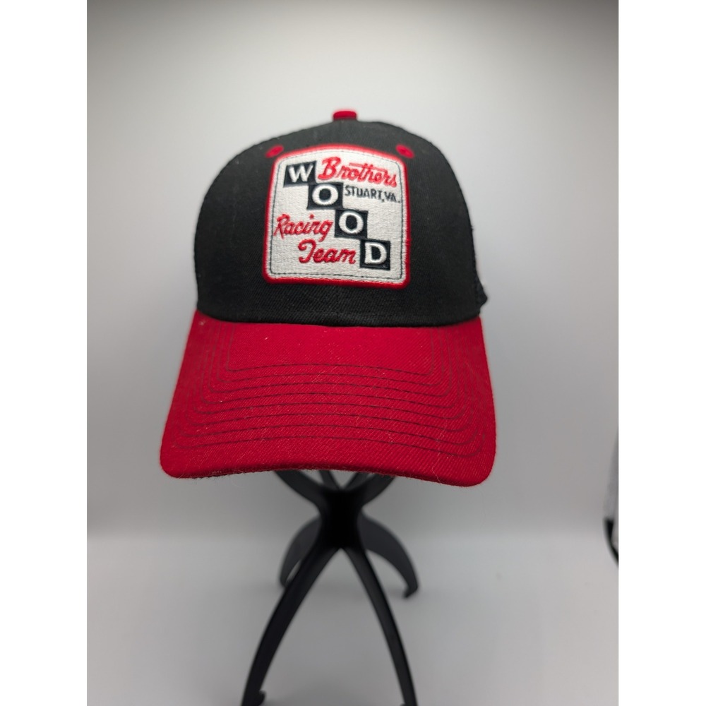New Era 9FORTY Wood Brothers Racing Team 21 Trucker Hat Snapback Black Red